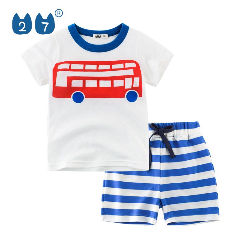 New Fashion Kids Clothes Boys Summer Set T Shirt Shorts Boy Clothing Sets