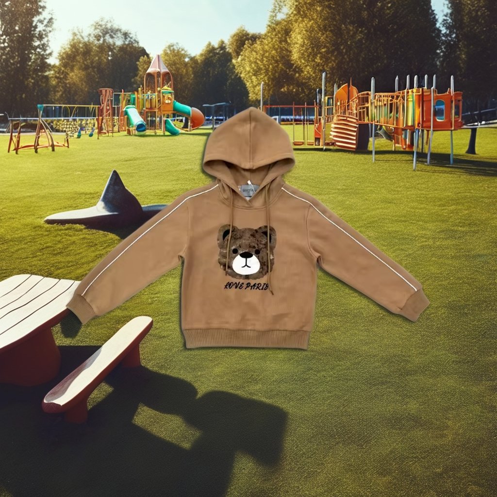 Autumn Spring Children's Casual Cotton Suit Anti-Wrinkle Ball Long-Sleeved Hoodie Cheap Animal Cartoon Print Breathable Formal