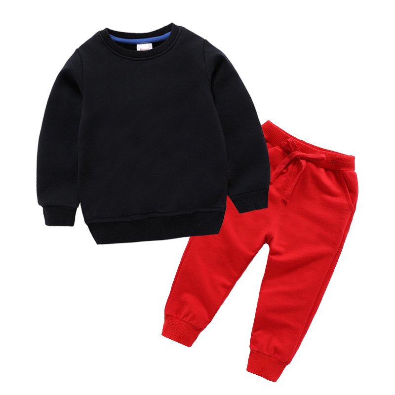 2024 wholesale solid plain dinosaur embroidery kids outfit set baby kids boys clothing set for fall