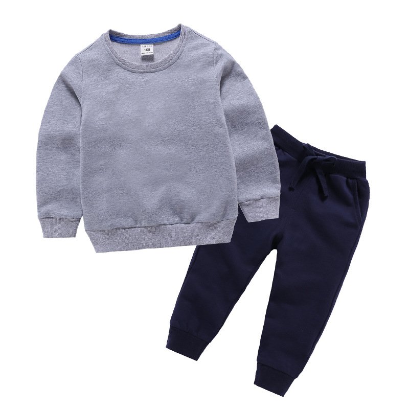 2024 wholesale solid plain dinosaur embroidery kids outfit set baby kids boys clothing set for fall