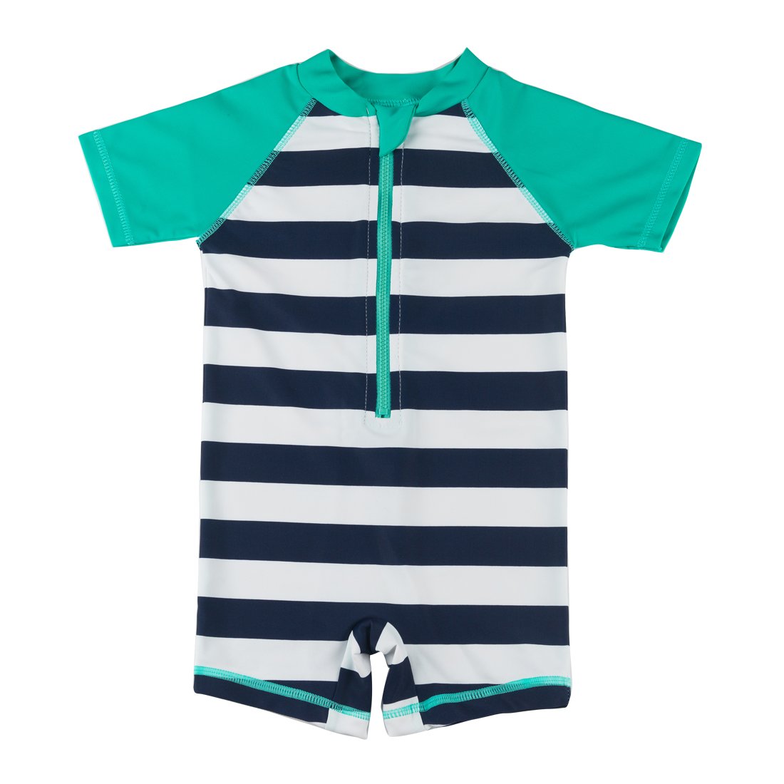 Baby Boy Swimwear Short Sleeve Zipper Infant Swimming Clothes Baby Swimsuit Beachwear UPF 50+