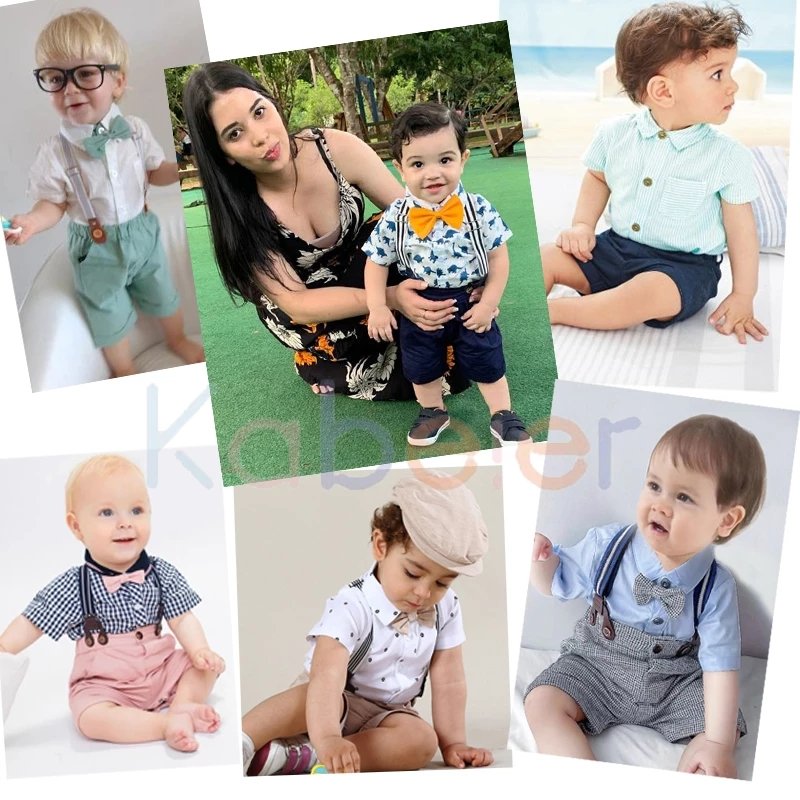 Wholesale Custom Logo Kids Toddler Boy Rompers Clothes OEM ODM Children Little Bodysuits Suit for Baby Clothing Sets