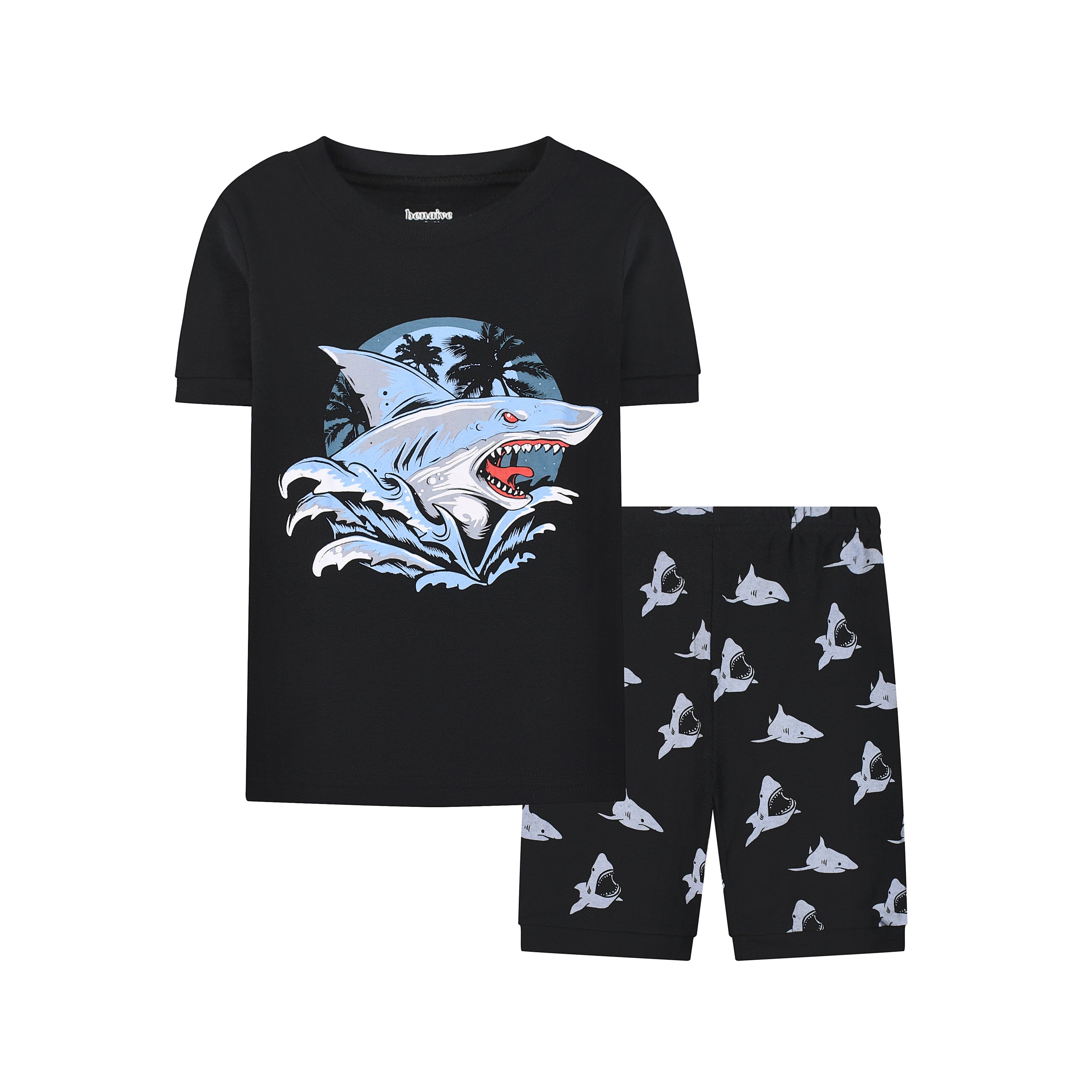 3 sets Hot selling 100% cotton children's clothing cheap price Summer and autumn soft home clothes cartoon children pajamas