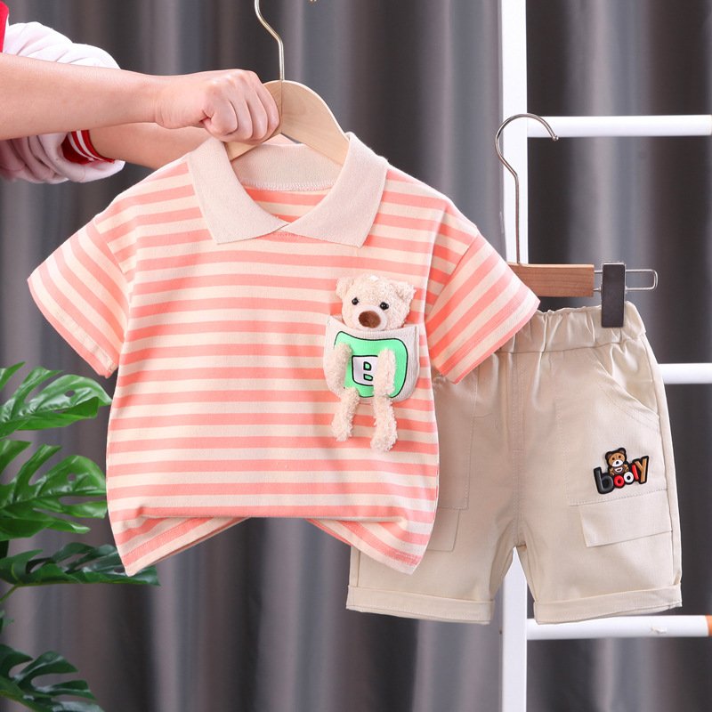 kids clothing Fashion Bear casual baby boys' clothing sets spring baby clothing 2 pieces set