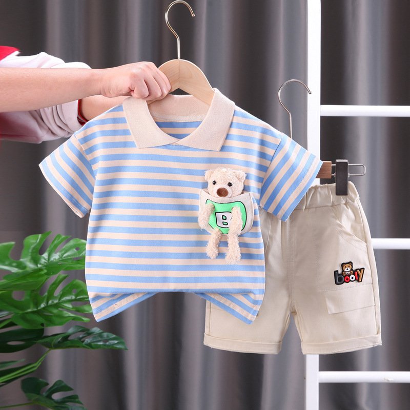 kids clothing Fashion Bear casual baby boys' clothing sets spring baby clothing 2 pieces set