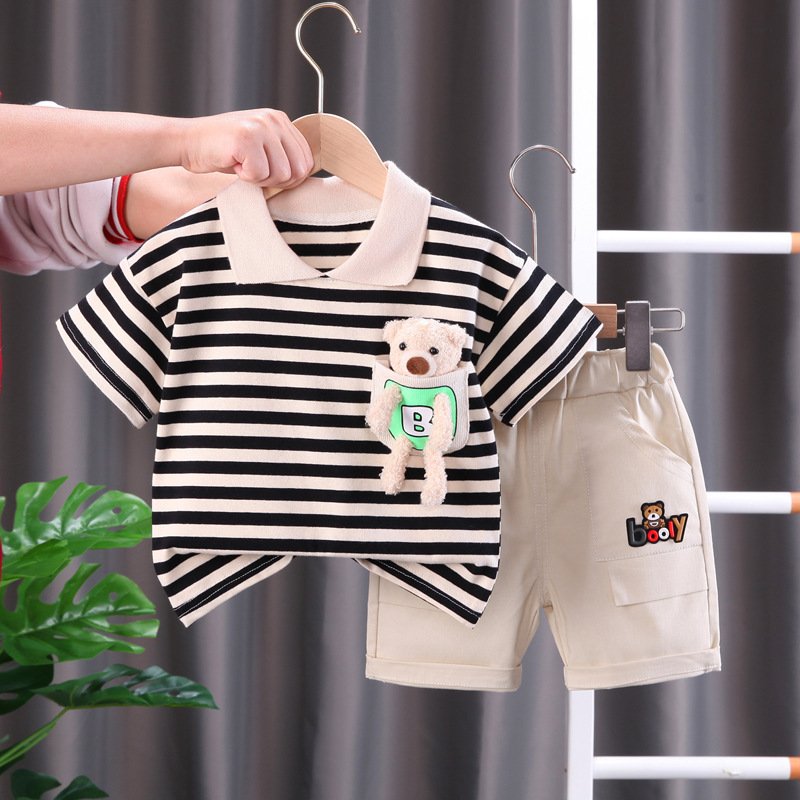 kids clothing Fashion Bear casual baby boys' clothing sets spring baby clothing 2 pieces set