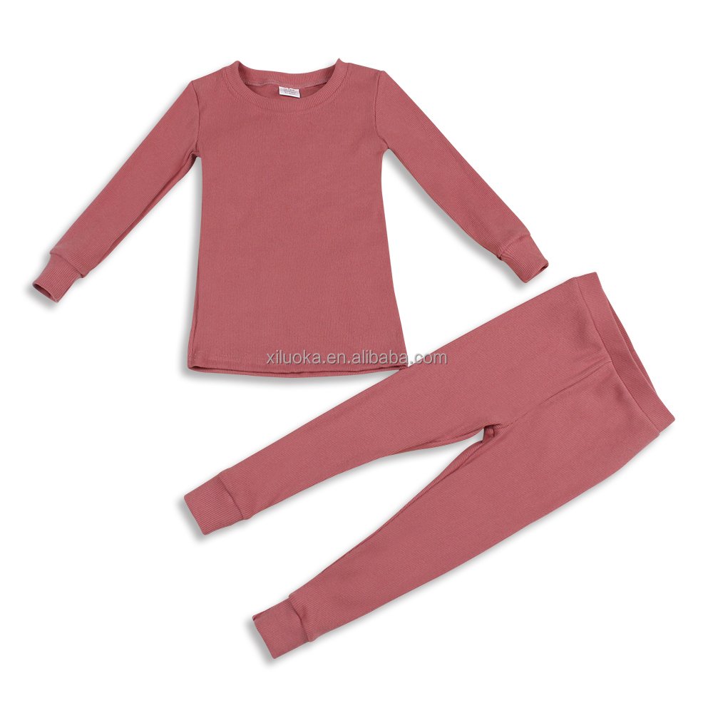 Cotton And Bamboo Kids Boys And Girls Plus Size Two Piece Set Autumn Style Unisex Infant Warm Pajamas Sets Factory Wholesale