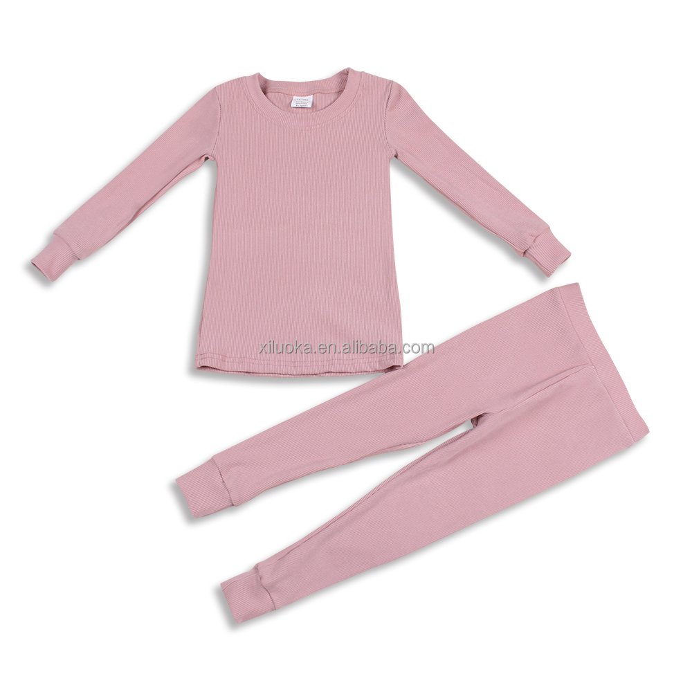 Cotton And Bamboo Kids Boys And Girls Plus Size Two Piece Set Autumn Style Unisex Infant Warm Pajamas Sets Factory Wholesale