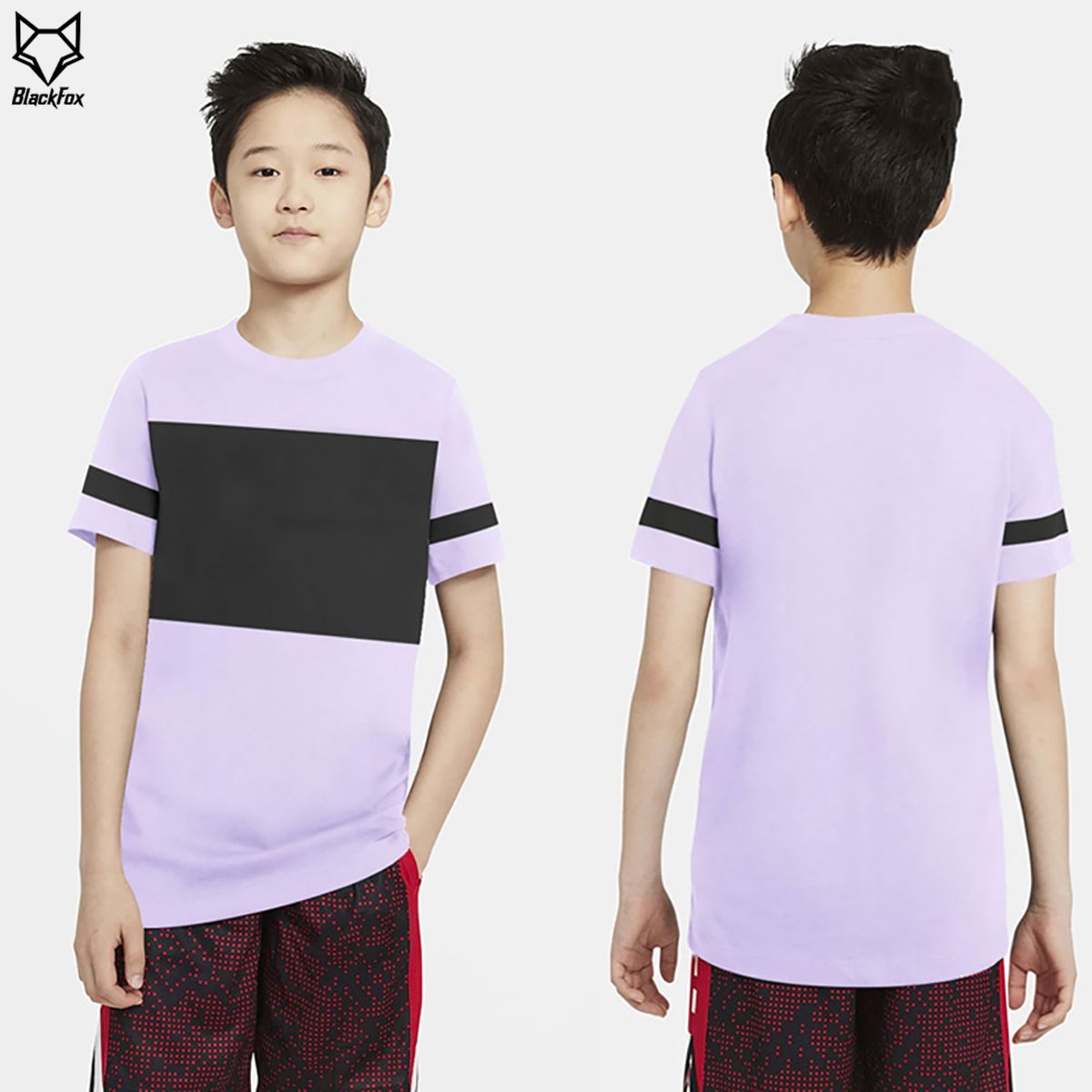 2023 New Fashion T-Shirt for Boys Contrast Panel Summer Kids Tops Baby Kids Shirts