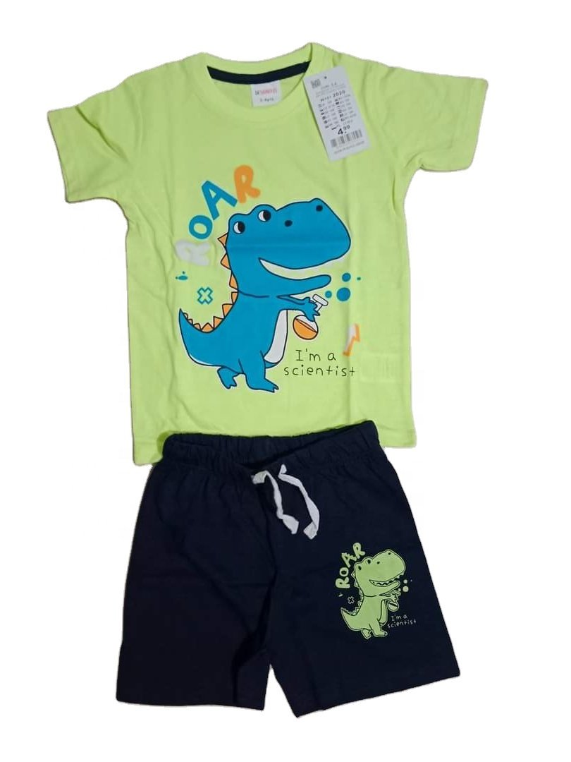 Summer Wholesale Children Kids Clothes Short Sleeve Baby T Shirt Boys Set Spring Cotton Quantity Custom from Lennox Fashion BD
