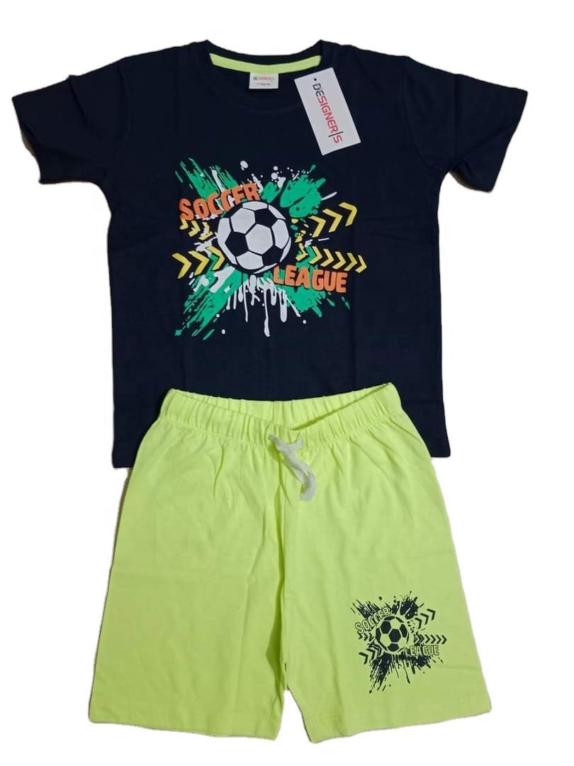 Summer Wholesale Children Kids Clothes Short Sleeve Baby T Shirt Boys Set Spring Cotton Quantity Custom from Lennox Fashion BD