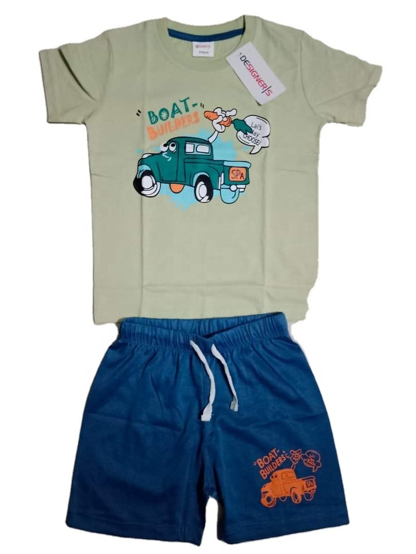 Summer Wholesale Children Kids Clothes Short Sleeve Baby T Shirt Boys Set Spring Cotton Quantity Custom from Lennox Fashion BD