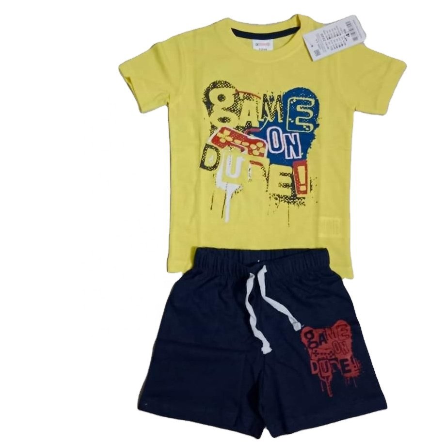 Summer Wholesale Children Kids Clothes Short Sleeve Baby T Shirt Boys Set Spring Cotton Quantity Custom from Lennox Fashion BD