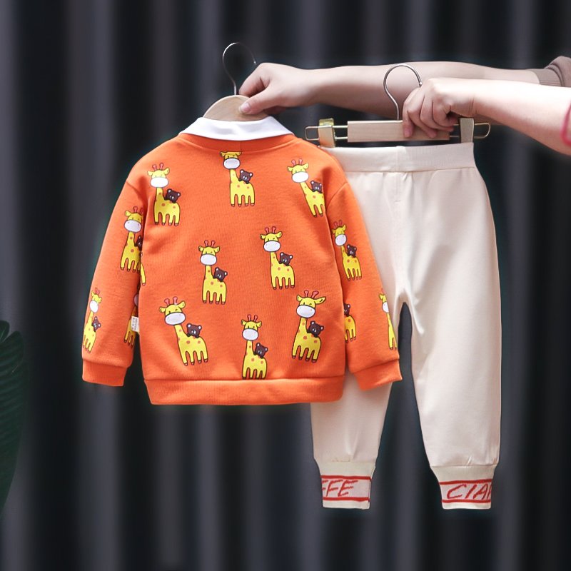 2024 Autumn Factory Directly Price Children Clothes Sweater Coat Long Sleeve T-shirt Pants Boys Clothing Set for Wholesale