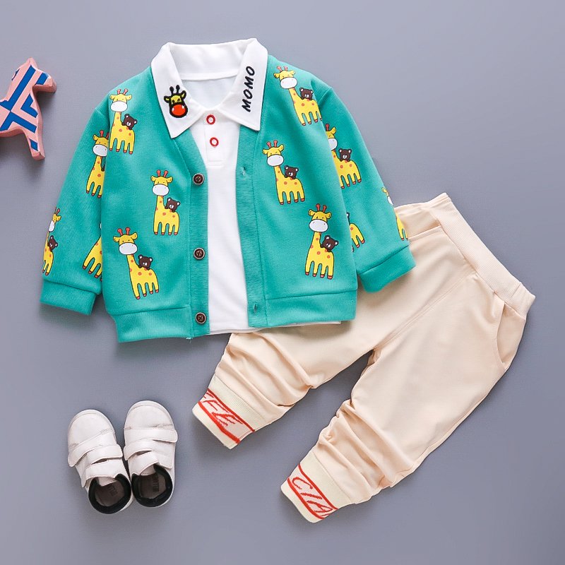 2024 Autumn Factory Directly Price Children Clothes Sweater Coat Long Sleeve T-shirt Pants Boys Clothing Set for Wholesale