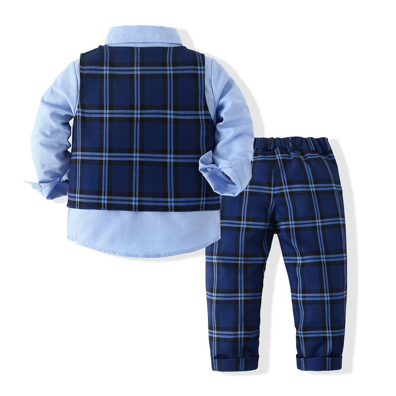 CQZ tzc3223 Wholesale Kids 3 Pieces Set Gentleman Formal Suit Children outfit Boy Suit baby boy summer clothing sets