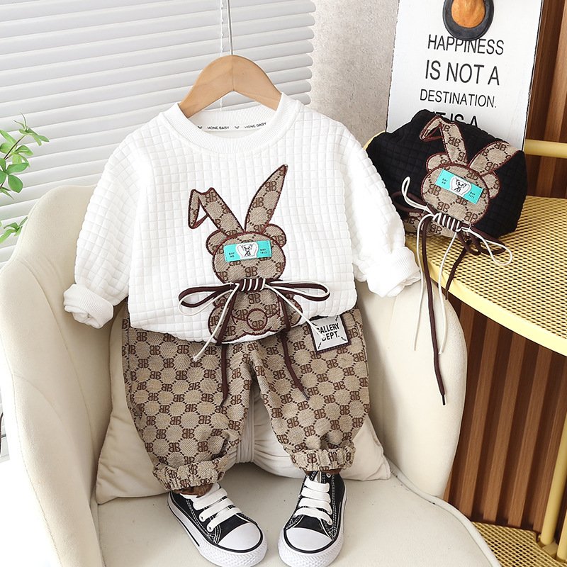 Kids Boys Spring and Autumn Clothing Sweat Shirt And Pants Sports Cartoon Clothing For 3-7 Years Children Clothing Set