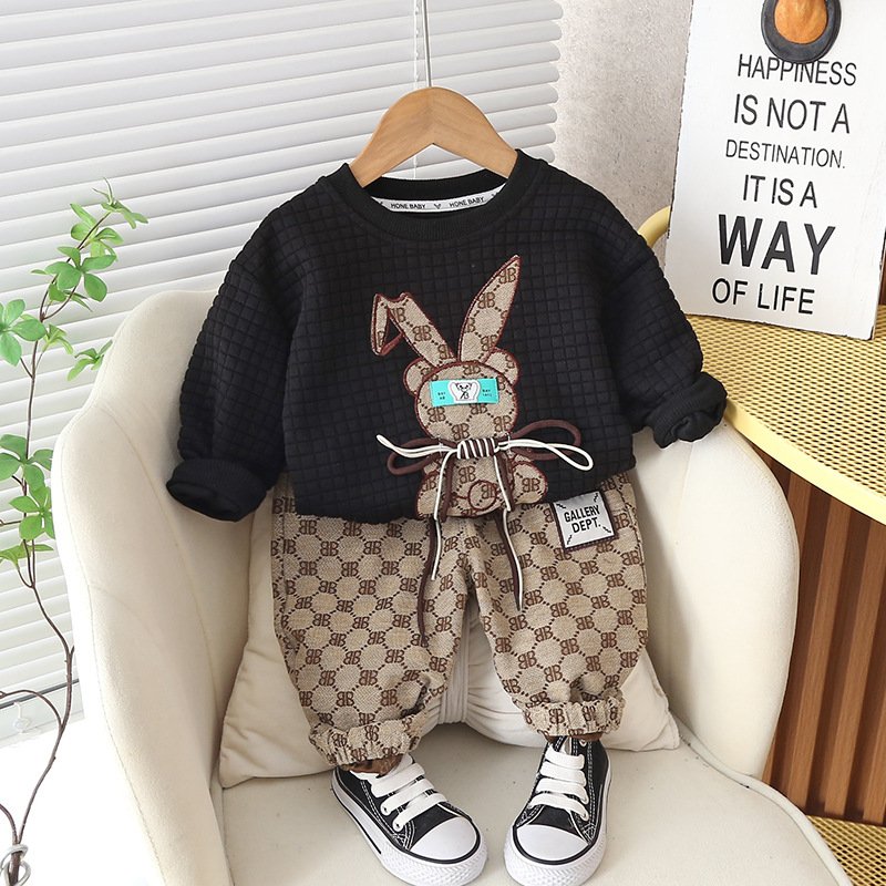 Kids Boys Spring and Autumn Clothing Sweat Shirt And Pants Sports Cartoon Clothing For 3-7 Years Children Clothing Set