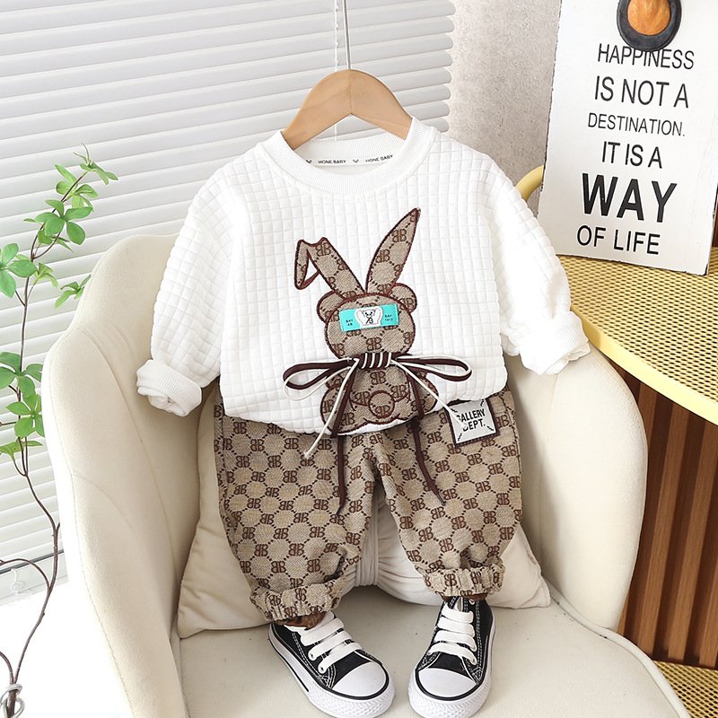 Kids Boys Spring and Autumn Clothing Sweat Shirt And Pants Sports Cartoon Clothing For 3-7 Years Children Clothing Set