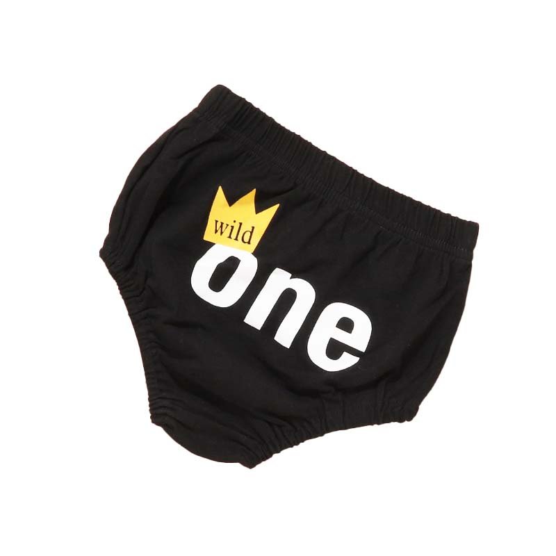 Bestseller One Year Old Cotton Romper Diaper Cover Short 2pcs Baby Boys Wild One Birthday Outfit BBOF-006