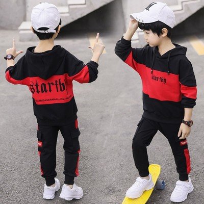 Bulk Wholesale Clothing Boys Hoodie Suit hot-selling kids boys 2pcs clothing sets spring and autumn 2019 sport clothing sets