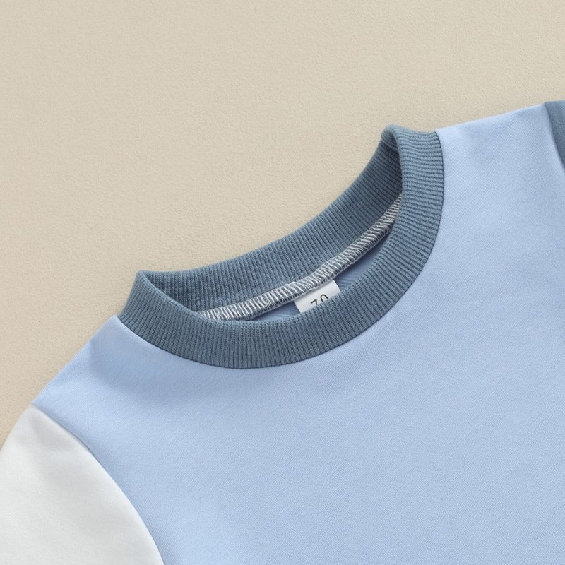 2023 Summer New Children's Clothing Sets Boys Contrasting Color T-shirt Shorts Clothing Sets