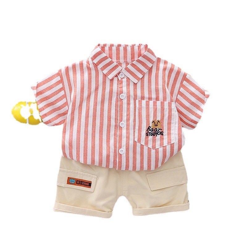 Wholesale Summer Boys Clothing Sets Fashion Short Sleeve Children Cartoon Printed Outfit Kids Clothing Boys' Two Piece Short Set
