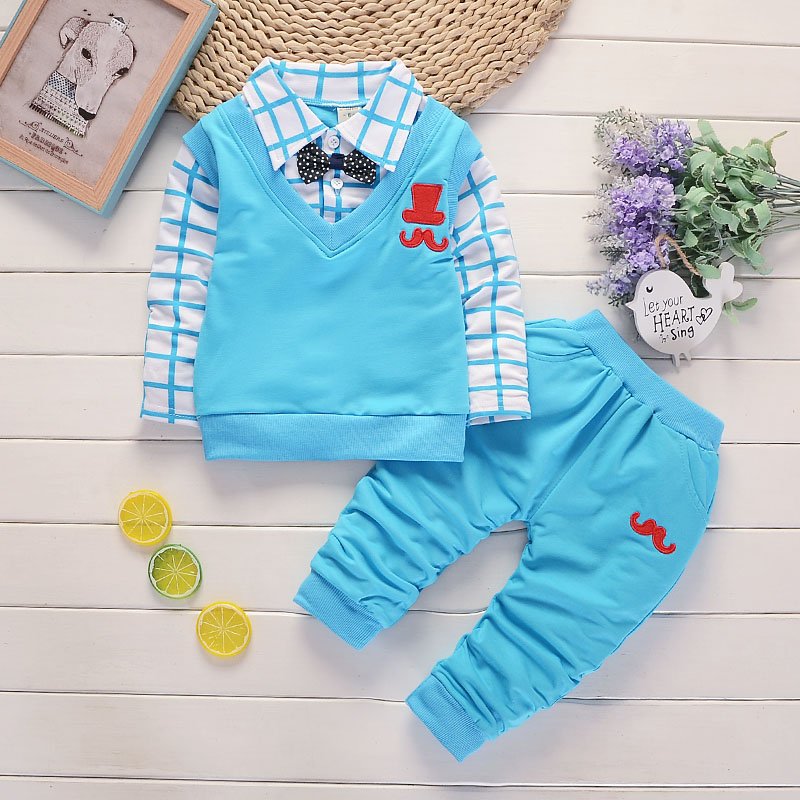 Wholesale Spring autumn Baby Boy Clothes Set Children Clothing Sets