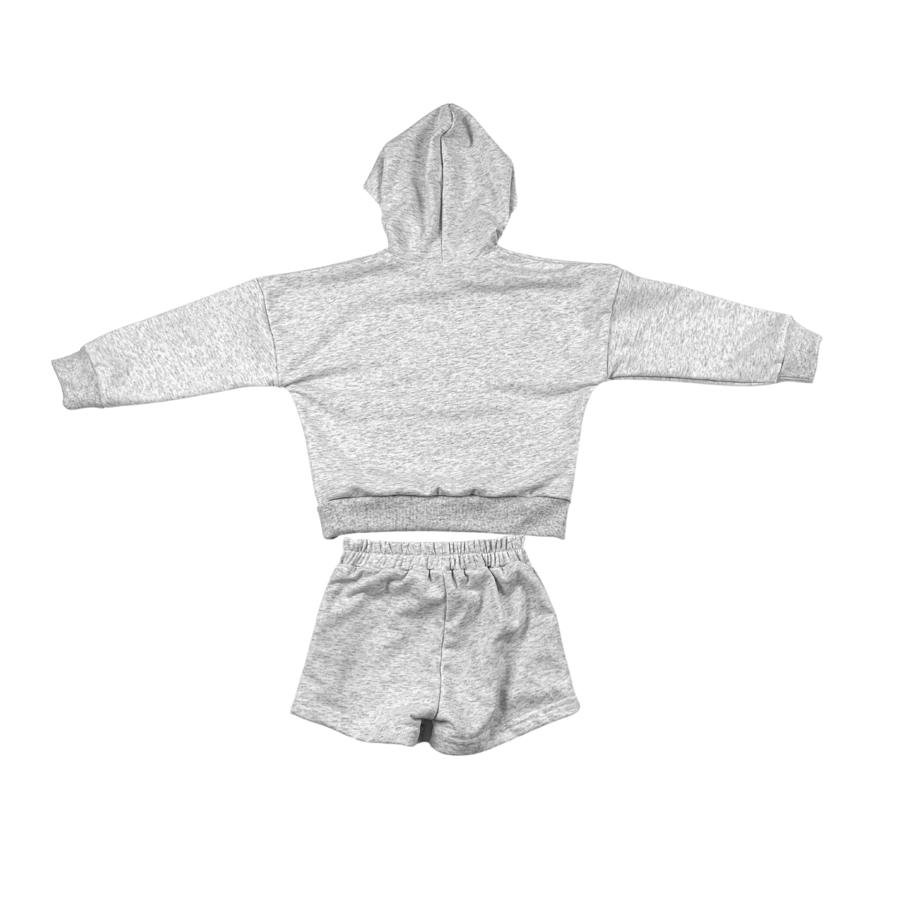 New Arrival baby boys girls solid french terry long sleeved pullover hoodies and shorts Spring Summer outfit play sets