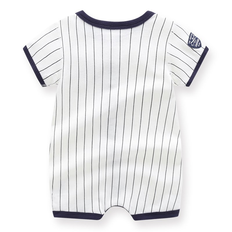 Custom Boutique Baby Short sleeved jumpsuit 100% Cotton Summer onesie Bodysuit Baby boy Clothes