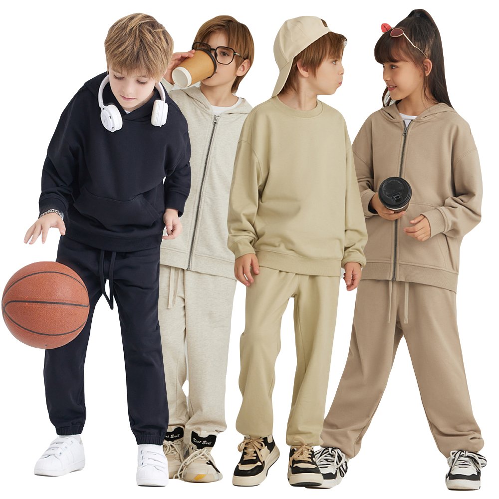 High Quality Cotton Baby Girl Boy Unisex Kids Tracksuits For Boys 2 Pieces Jogging Suit Children Kids Sweatsuit Sets