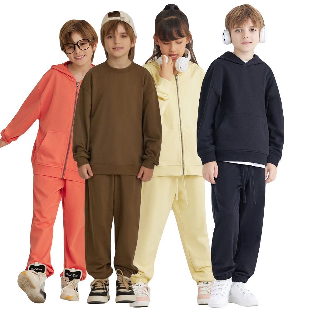 High Quality Cotton Baby Girl Boy Unisex Kids Tracksuits For Boys 2 Pieces Jogging Suit Children Kids Sweatsuit Sets