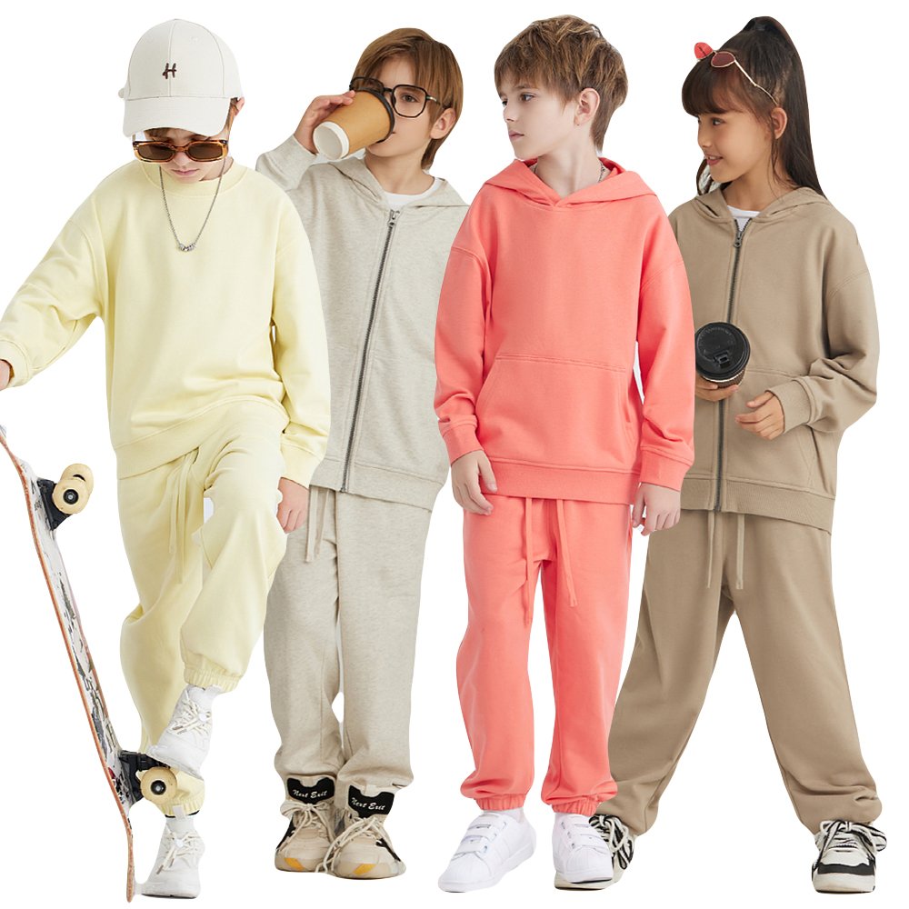 High Quality Cotton Baby Girl Boy Unisex Kids Tracksuits For Boys 2 Pieces Jogging Suit Children Kids Sweatsuit Sets