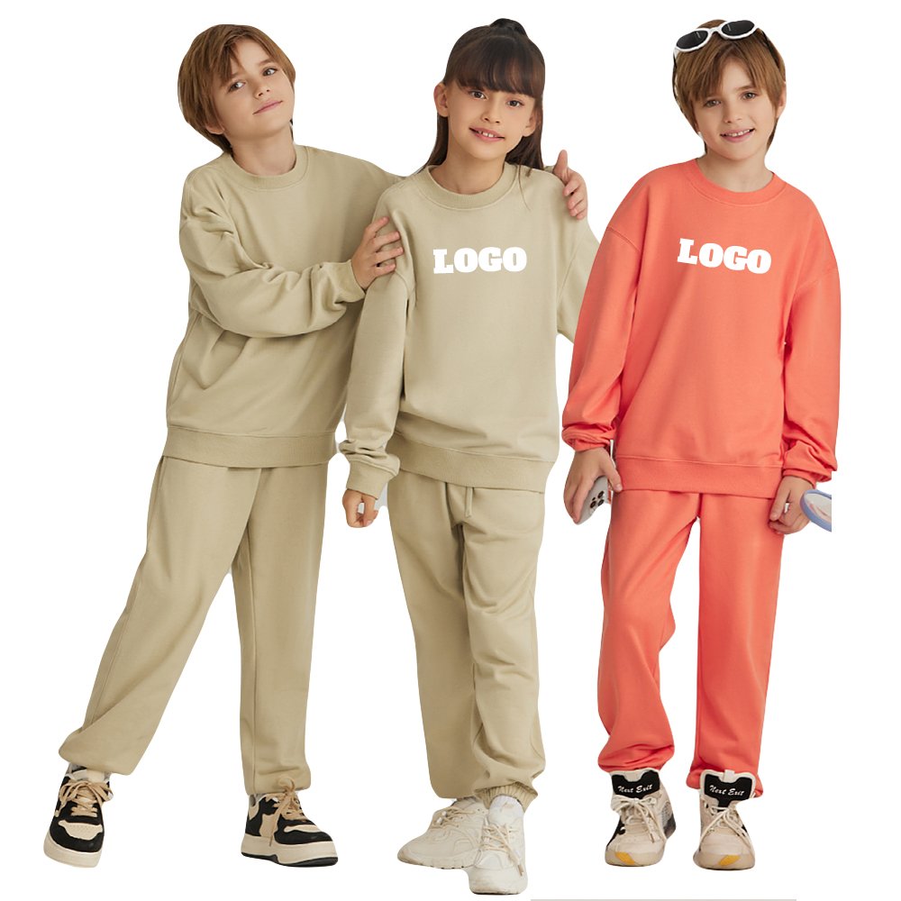 High Quality Cotton Baby Girl Boy Unisex Kids Tracksuits For Boys 2 Pieces Jogging Suit Children Kids Sweatsuit Sets
