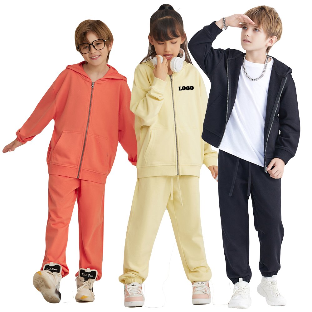 High Quality Cotton Baby Girl Boy Unisex Kids Tracksuits For Boys 2 Pieces Jogging Suit Children Kids Sweatsuit Sets