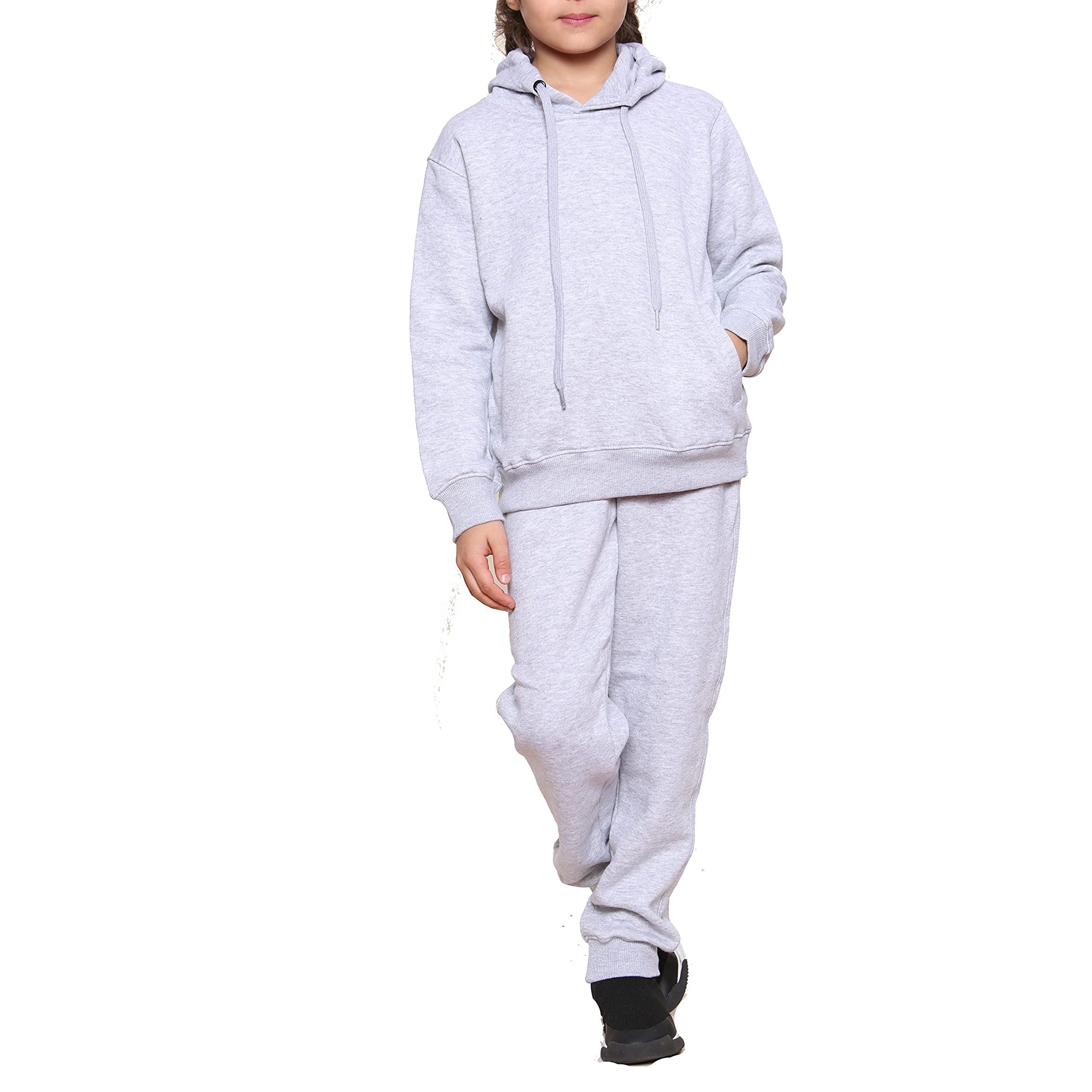 Custom Logo Hoodies Kids Fleece Sweater Trousers Joggers Two Piece Sweatsuit Set Boys Girls Outfit Unisex Kids Tracksuit