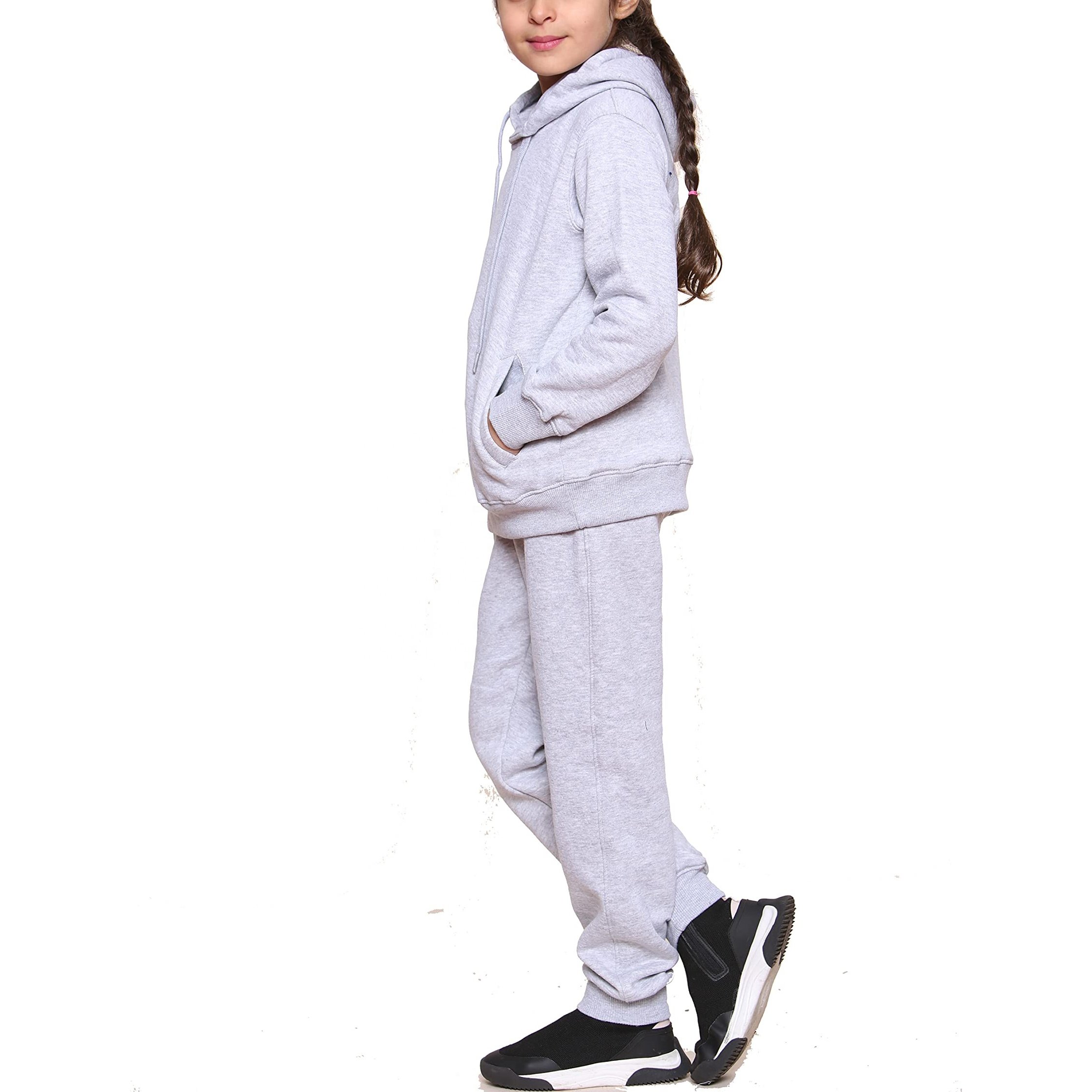 Custom Logo Hoodies Kids Fleece Sweater Trousers Joggers Two Piece Sweatsuit Set Boys Girls Outfit Unisex Kids Tracksuit