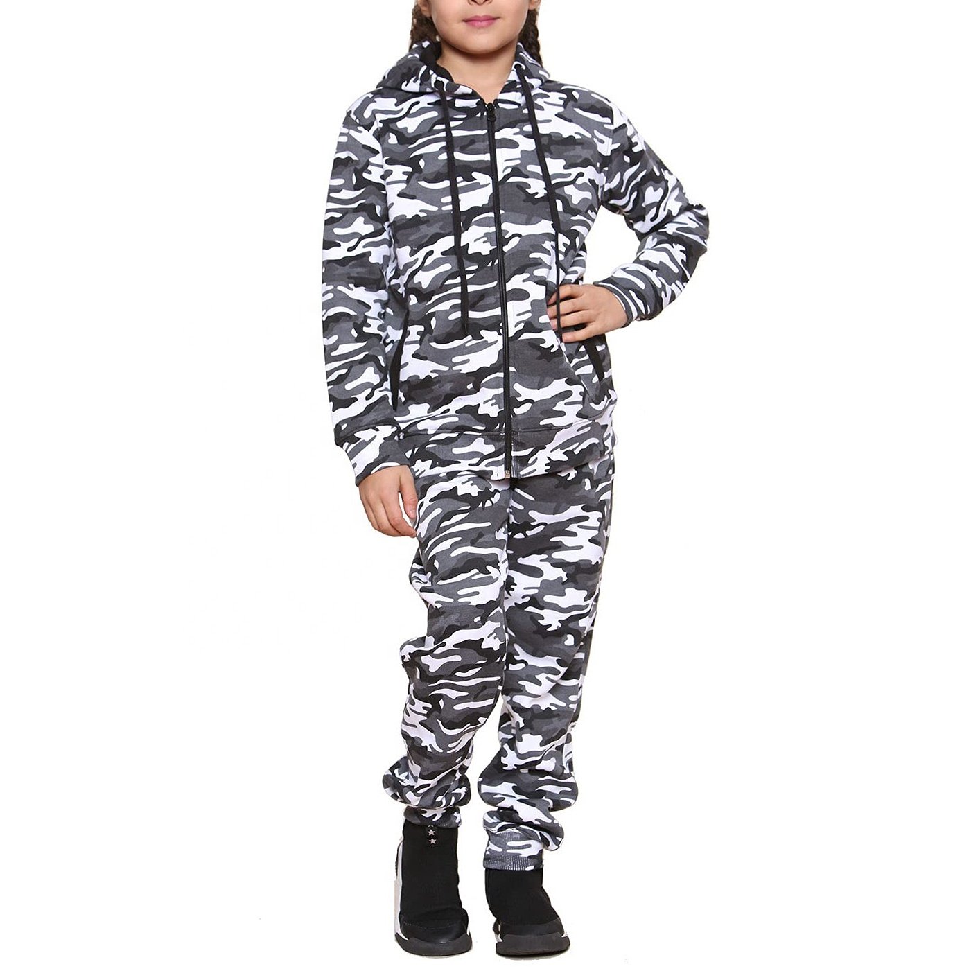Custom Logo Hoodies Kids Fleece Sweater Trousers Joggers Two Piece Sweatsuit Set Boys Girls Outfit Unisex Kids Tracksuit
