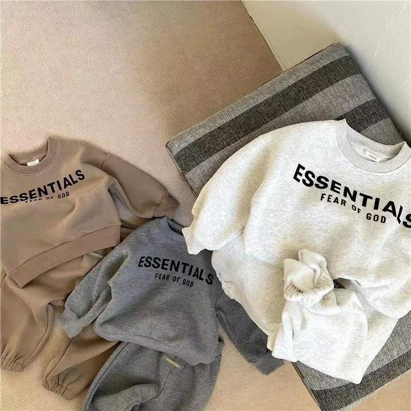 Ms-426 Kids 2 Piece Sets Boys Letter Pullover Sweatshirt+Pants Children's Clothing 3-5 Years Fleece Tracksuit for Kids Boys Girl