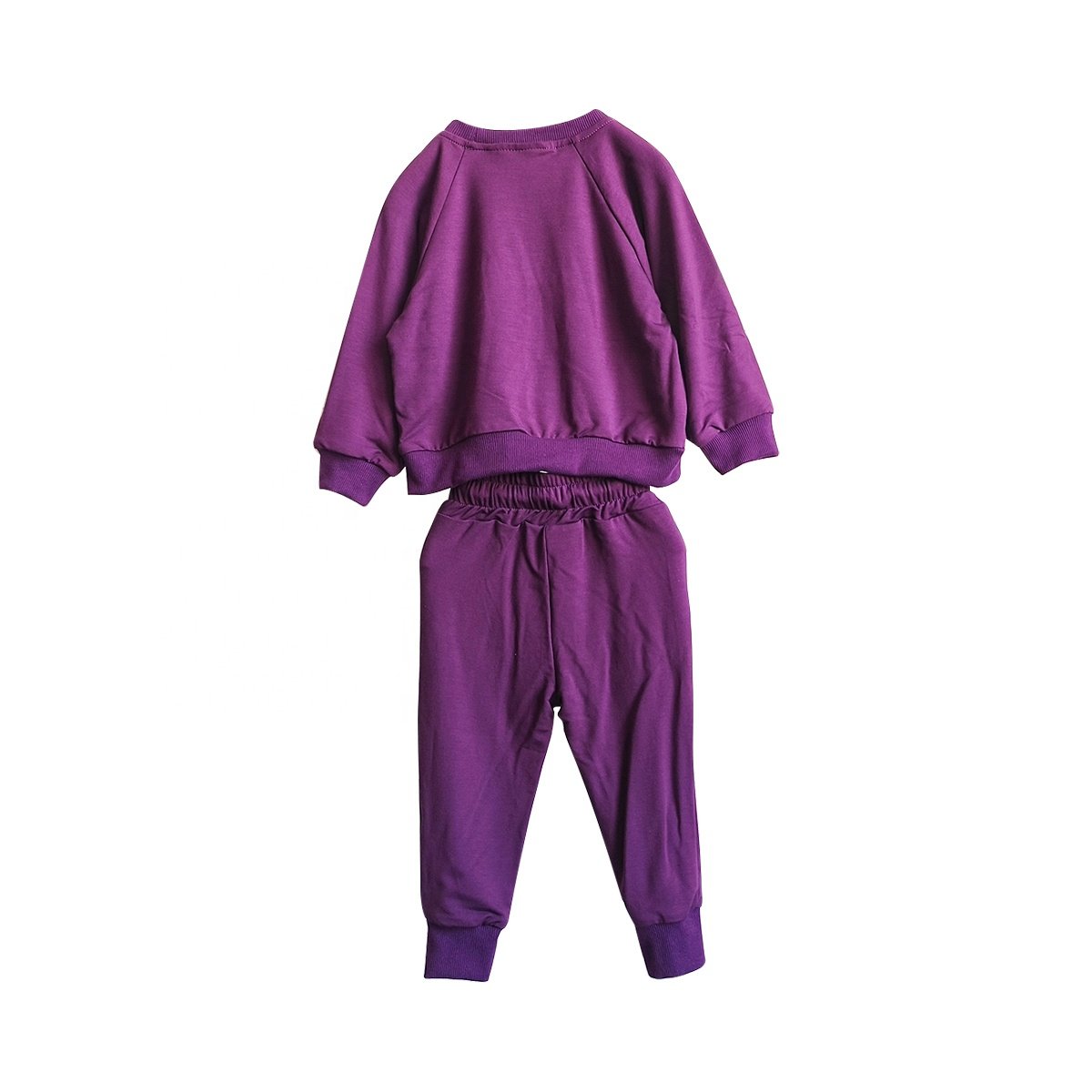 Custom bamboo baby clothes sets Sweatershirt jogger outfit casual french terry tracksuit clothes set