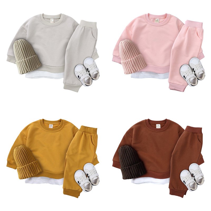 Children's clothing new boys and girls autumn casual sweater sweatpants suit children wholesale