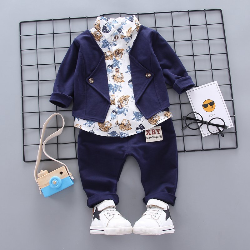 Cheap China Wholesale Kids Clothes Baby Toddler Boy Coat Shirt Pant Clothing Set