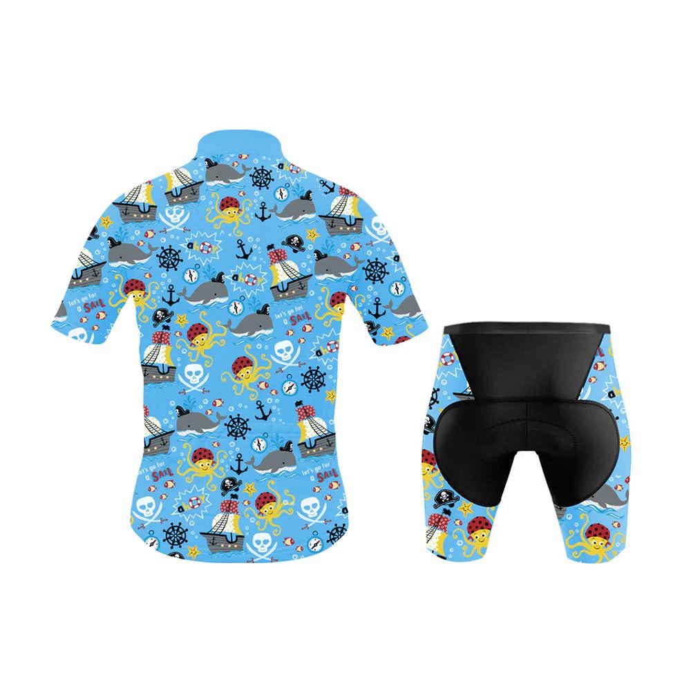 SAIKE Custom Cycling Clothes Boy Short Sleeve Cartoon Road Mountain Bike Jersey Breathable Cycling Jersey For Kids