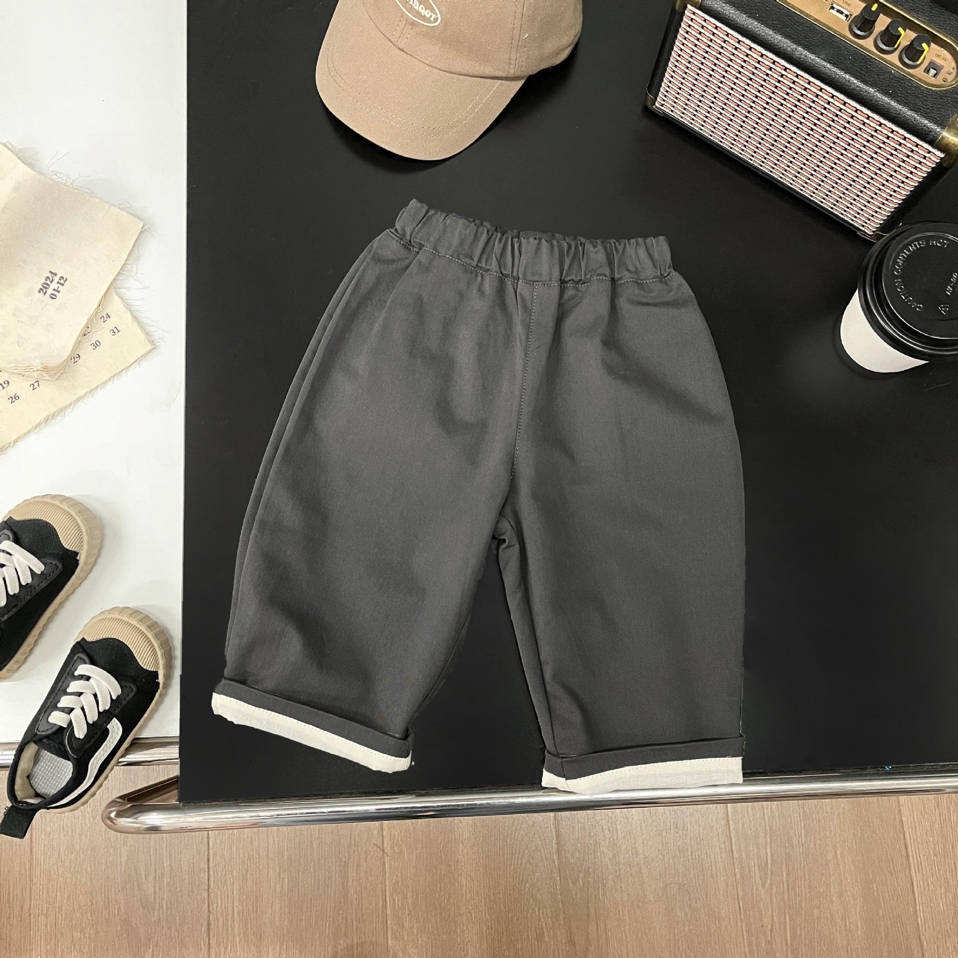 Spring Autumn New Boy Striped Shirt Casual Pants Clothing Sets 3-8 Years Old Simple Children Two Piece Set