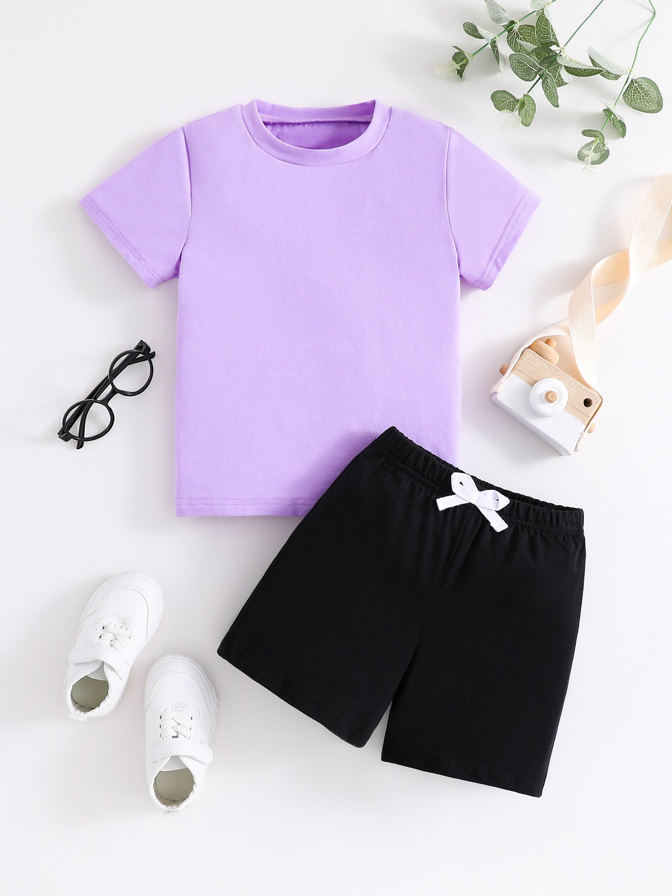 Casual summer t-shirt shorts wholesale 2-piece set of children's clothing for 4 to 8 years old little boy baby clothing