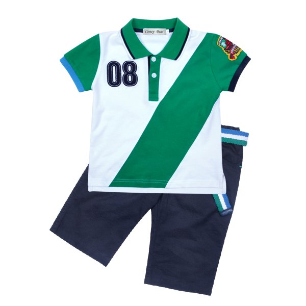 Fashion kids clothes wholesale cozy pure cotton T-shirt and pants from Guangzhou