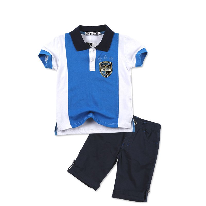 Fashion kids clothes wholesale cozy pure cotton T-shirt and pants from Guangzhou