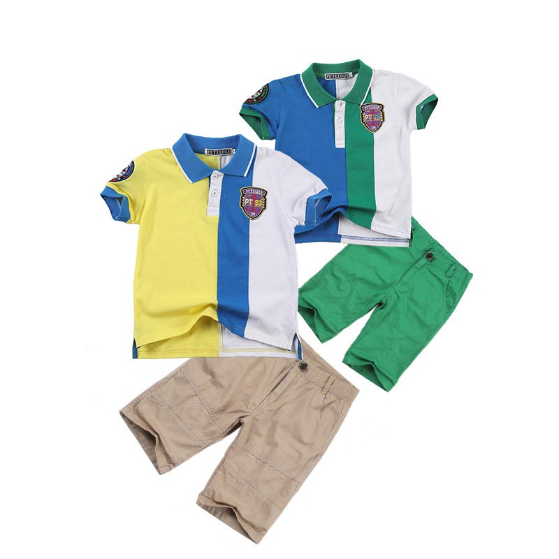Fashion kids clothes wholesale cozy pure cotton T-shirt and pants from Guangzhou