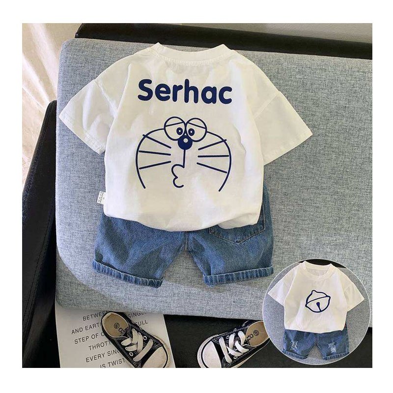 Wholesale Kids Clothes Custom Summer Casual Cotton Toddler Boys Set Clothes Tshirt And Shorts Joggers 2 Piece Sets For Kids