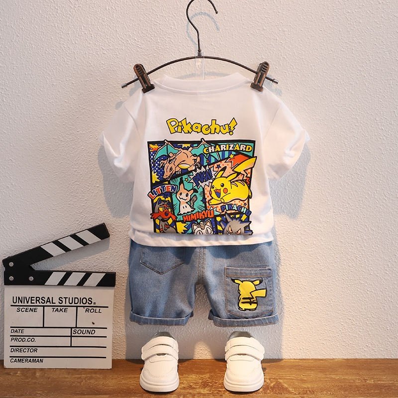 Wholesale Kids Clothes Custom Summer Casual Cotton Toddler Boys Set Clothes Tshirt And Shorts Joggers 2 Piece Sets For Kids